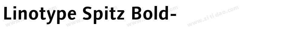 Linotype Spitz Bold字体转换